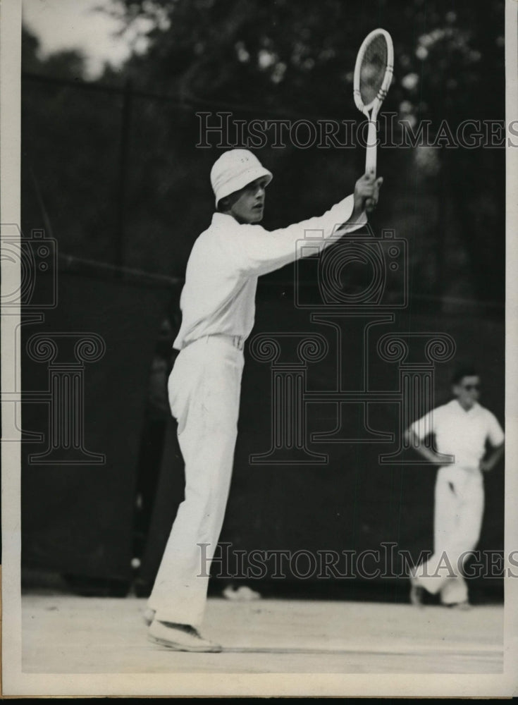 1933 Press Photo Frank Parker at US Western Tennis in River Forest Illinois - Historic Images