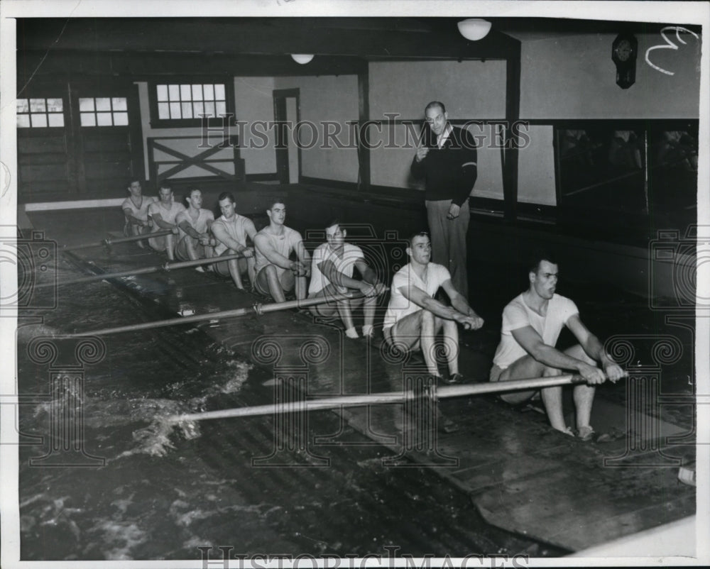 1938 Press Photo Harvard varsity crew James Chace, John Claark, Doug Erikson- Historic Images