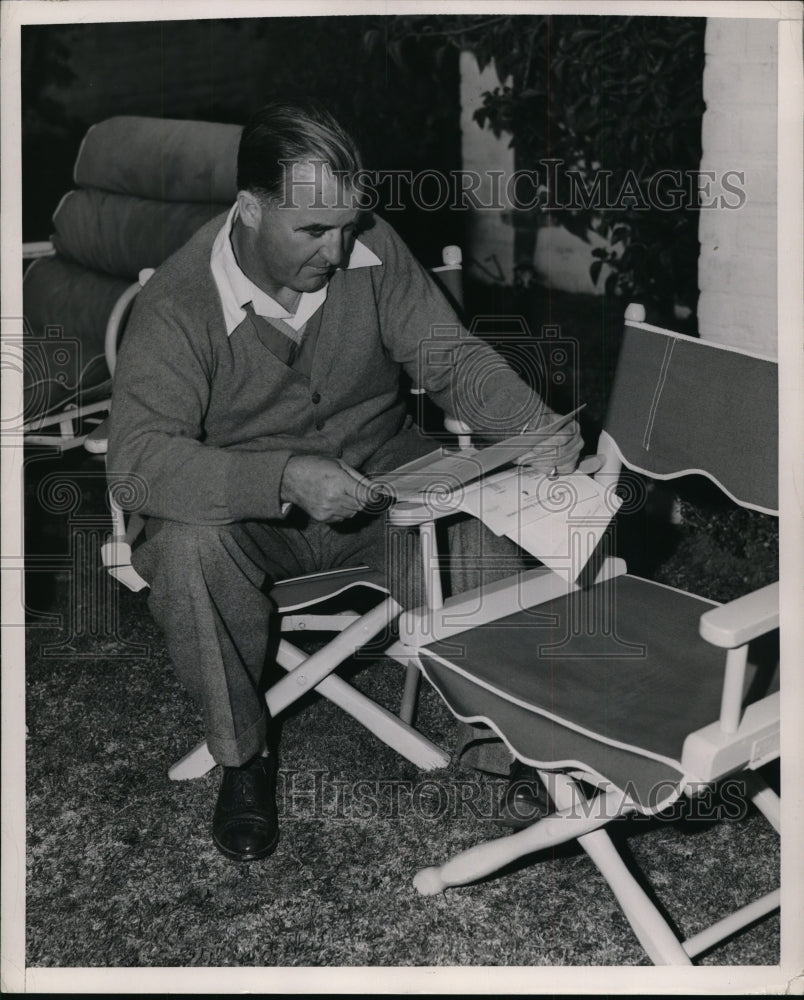 1946 Press Photo Baseball commissioner Happy Chandler at Chapman Park Hotel- Historic Images