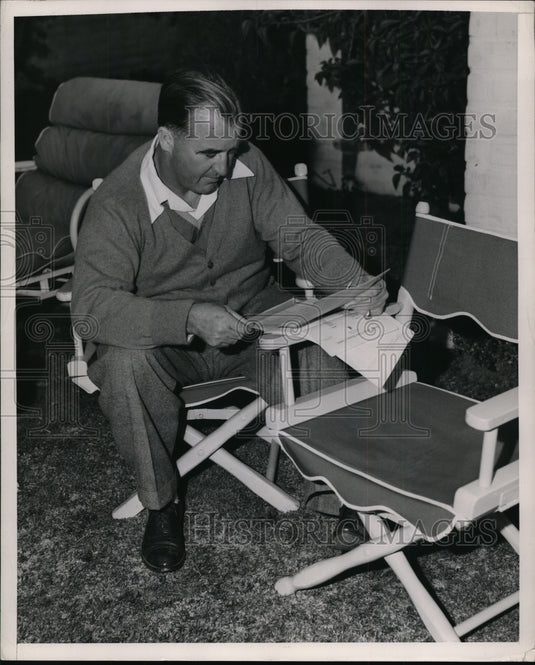 1946 Press Photo Baseball commissioner Happy Chandler at Chapman Park Hotel- Historic Images