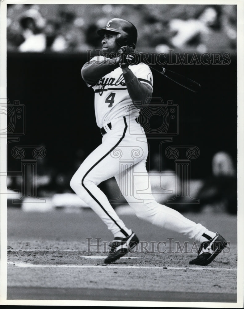 Press Photo Kansas City Royals Danny Tartabull at bat - nes45465 - Historic Images