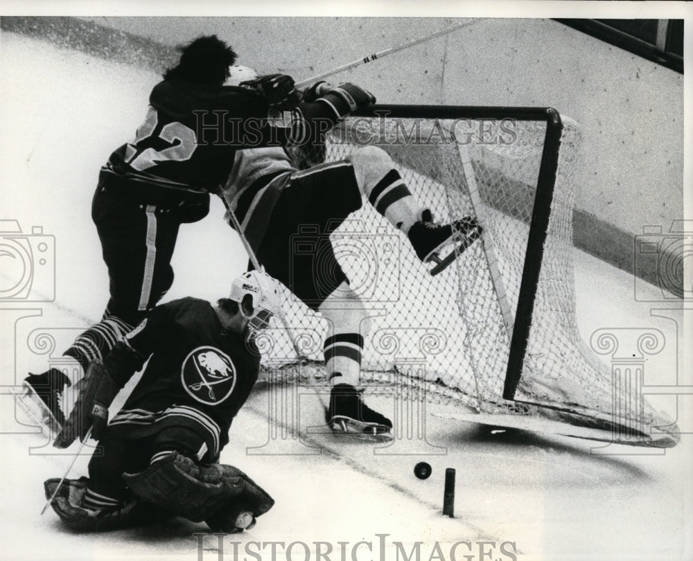 1977 Press Photo Denis Potvin of Islanders vs Sabres Dennis Edwards - nes45674- Historic Images