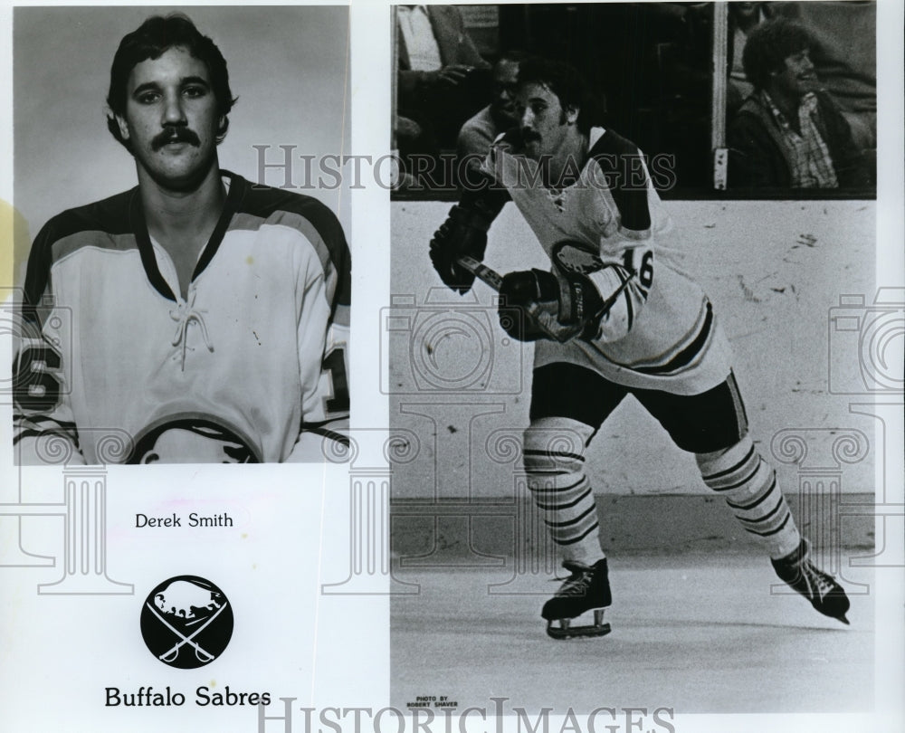 1977 Press Photo Derek Smith of Buffalo Sabres hockey team - nes46059- Historic Images