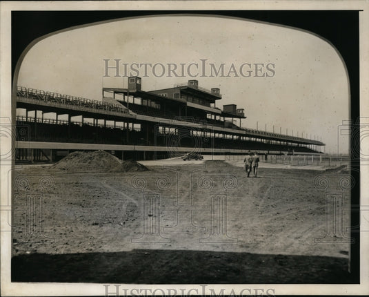 1941 Press Photo Construction work at Roosevelt auto Speedway in NY- Historic Images