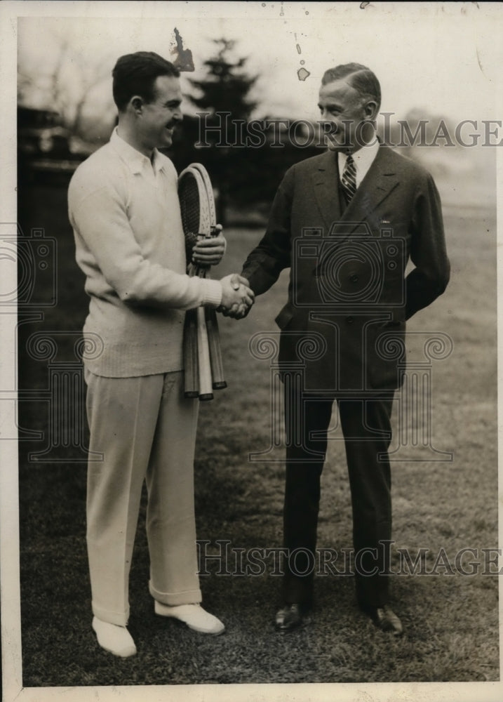 1930 Press Photo Joseph Wear US Davis Cup committee &amp; Dr Joe Wright of Canada- Historic Images