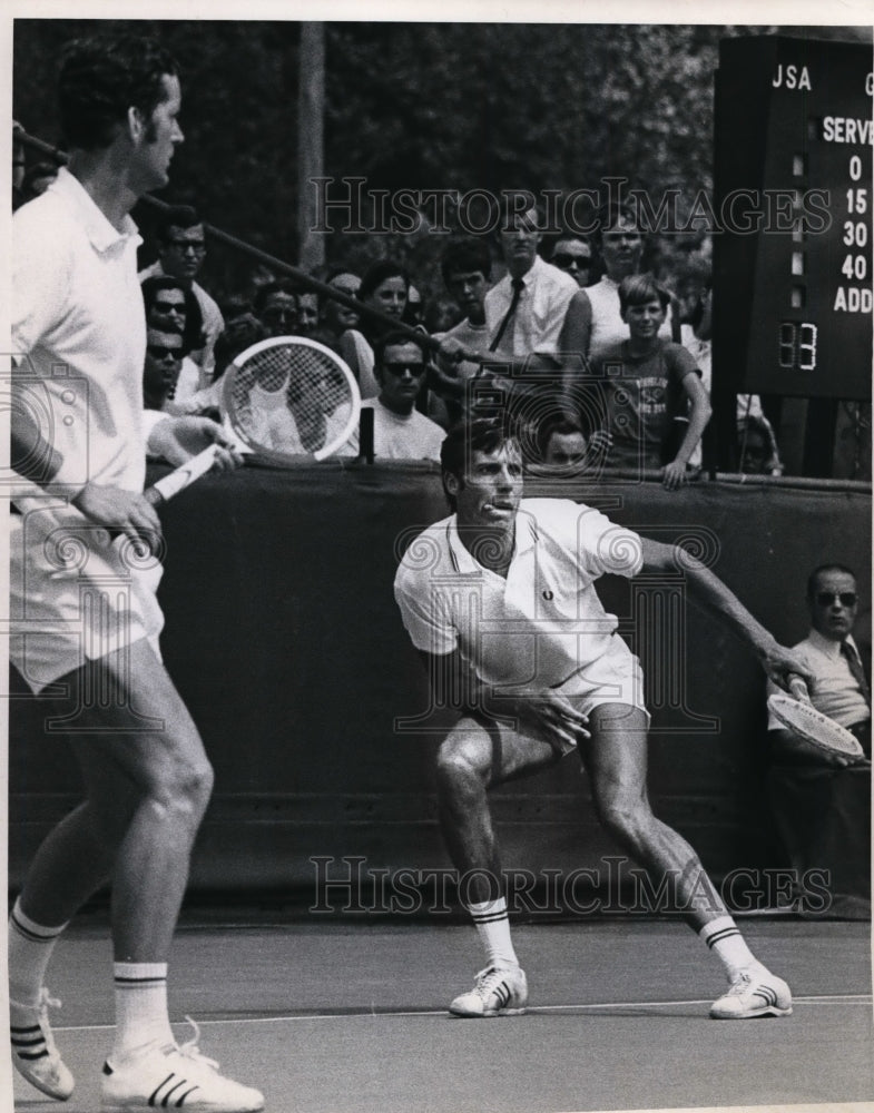 Press Photo Christian Kuhuke &amp; Wilhelm Bungert at tennis matches - Historic Images