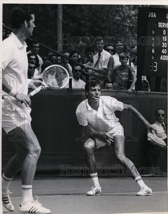 Press Photo Christian Kuhuke & Wilhelm Bungert at tennis matches - Historic Images