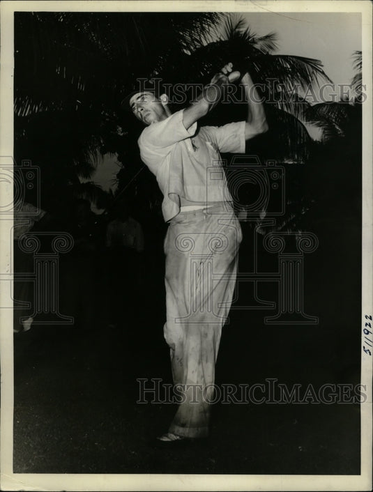 1939 Press Photo Curtis Jarvis in golf marathon of 162 holes in 1 day in Florida- Historic Images