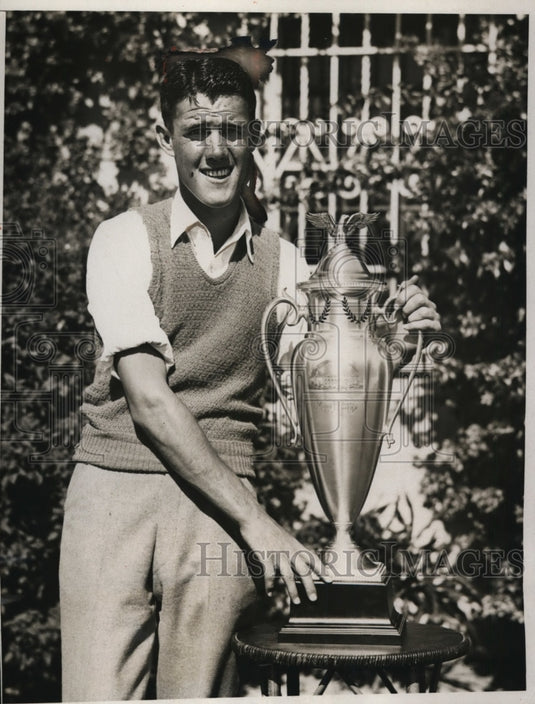 1933 Press Photo Fred Wess wins National left handed golf championship in Fla- Historic Images