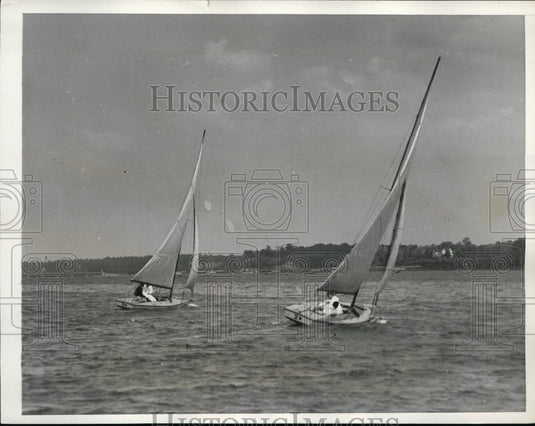 1935 Press Photo Adams Cup Regatta at Annapolis MD Charles F Adams - Historic Images