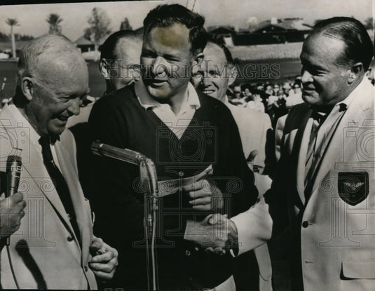 1967 Press Photo Gen Dwight Eisenhower, Tom Nieporte winner Bob Hop Classic - Historic Images