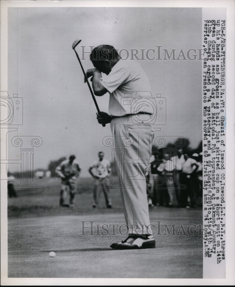 1952 Press Photo Vic Ghezzi at National PGA tournament in Pittsburgh PA- Historic Images