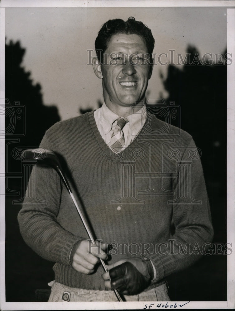 1937 Press Photo Bruce McCormick at National Public Links golf in San Francisco - Historic Images