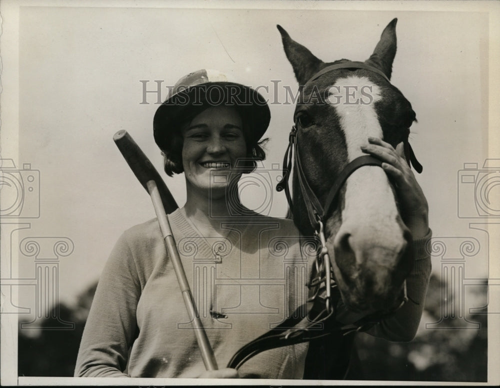 1932 Press Photo Golfer Maureen Orcutt also plays polo at Augusta Georgia- Historic Images