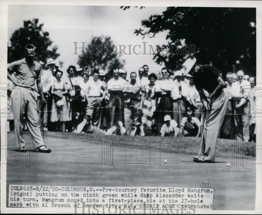 1950 Press Photo Lloyd Mangrum, Skip Alexander at Columbus Ohio golf - nes49084- Historic Images