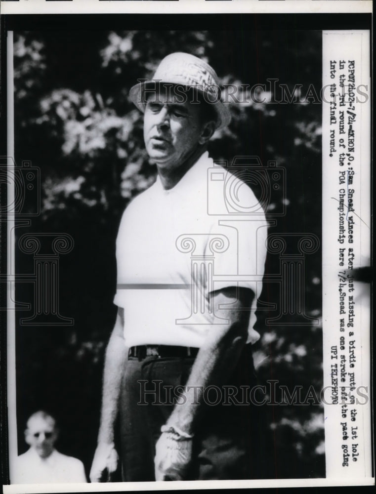 1960 Press Photo Sam Snead at PGA Championship at Akron Ohio - nes49243 - Historic Images