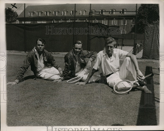 1939 Press Photo USC tennis team Robert Harman, Bill Hoogs, Dan Roberts - Historic Images