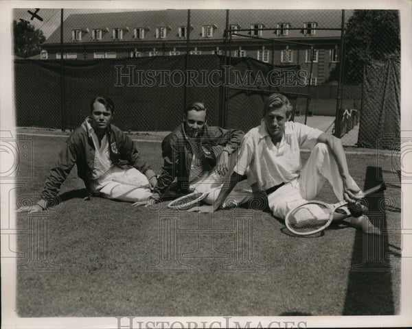 1939 Press Photo USC tennis team Robert Harman, Bill Hoogs, Dan Robert ...