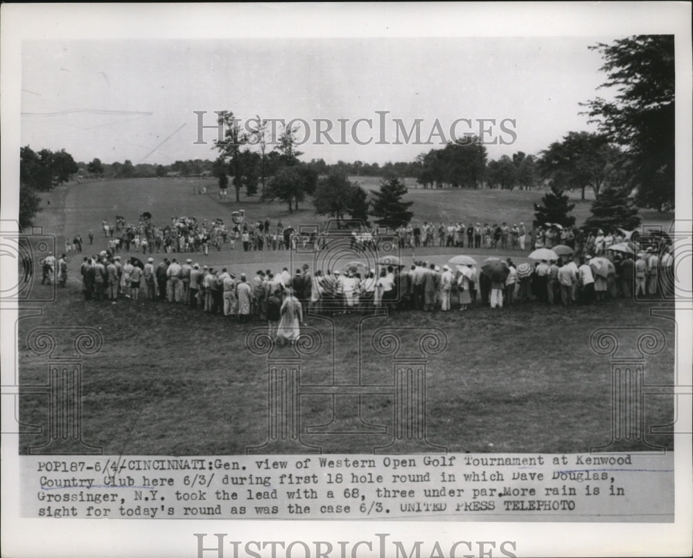 1954 Press Photo General view of Western Open tournament at Kenwood Country Club - Historic Images