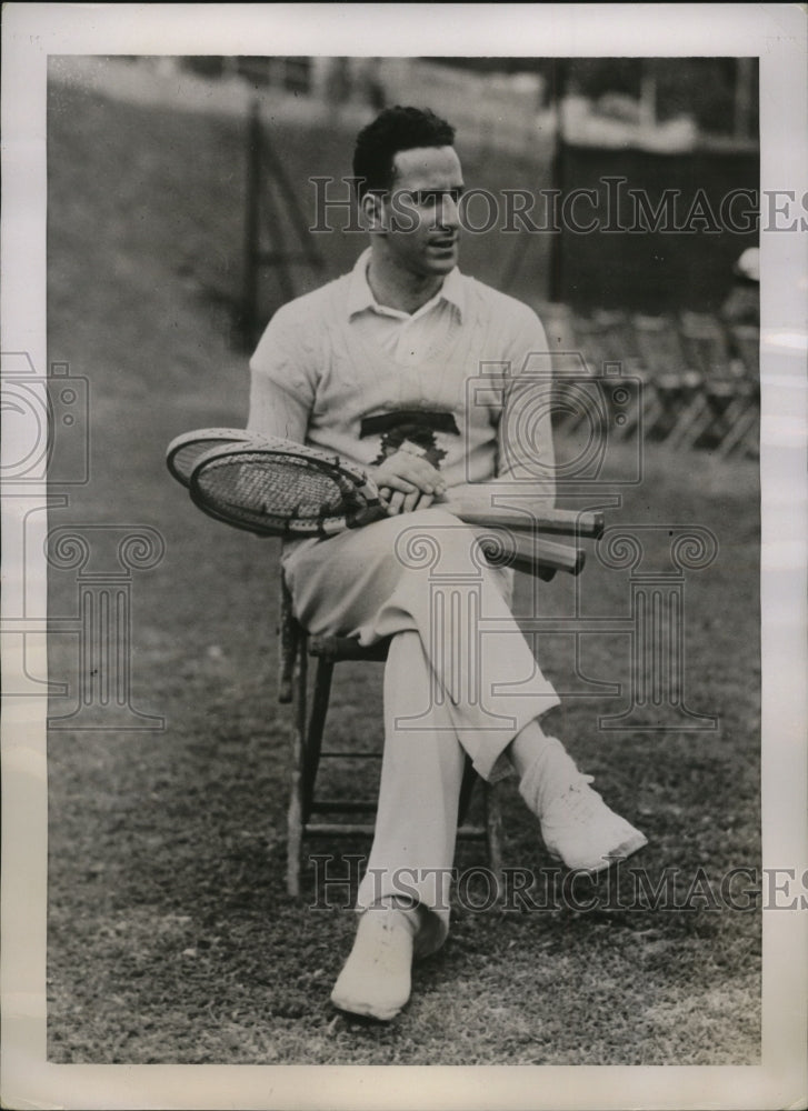 1937 Press Photo University of Toronto tennis team captain Sidney Hermant - Historic Images