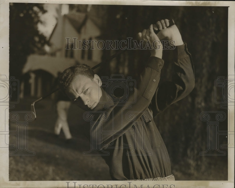 1937 Press Photo Golfer Bud Ward in semifinals of National Amateur Championship- Historic Images