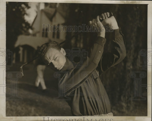 1937 Press Photo Golfer Bud Ward in semifinals of National Amateur Championship- Historic Images