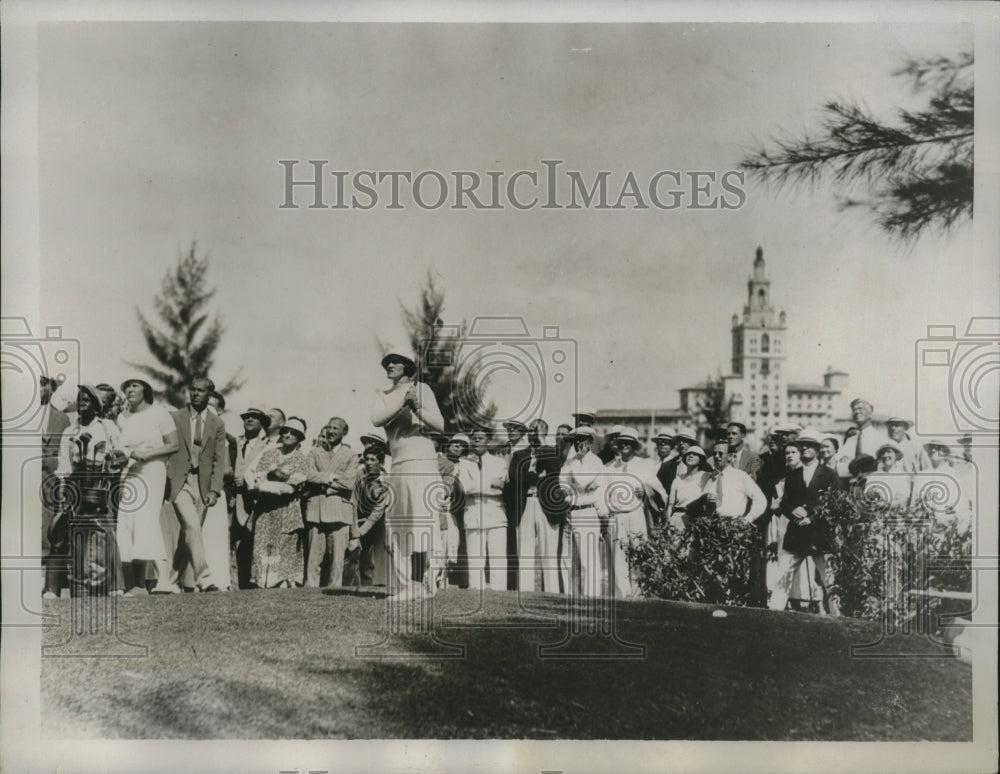 1934 Press Photo Golfer Maureen Orcutt beats Helen Hicks in Miami Biltmore Open- Historic Images