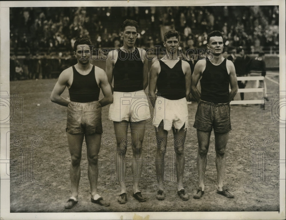 1931 Press Photo Pennsylvania relay team wins Distance relay event, Penn Relays - Historic Images