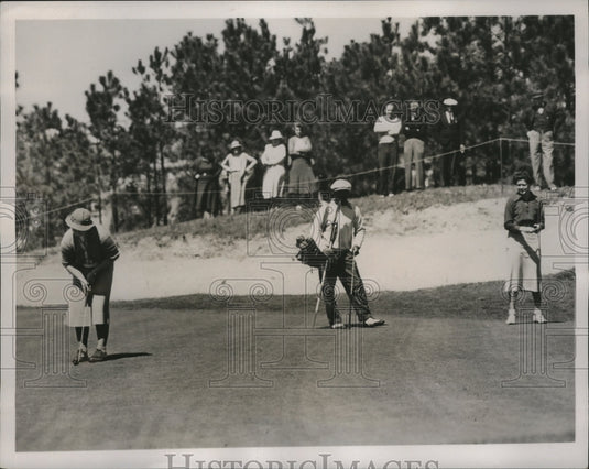 1938 Press Photo Golfer Estelle Lawson Page in qualifying at Pinehurst, NC - Historic Images