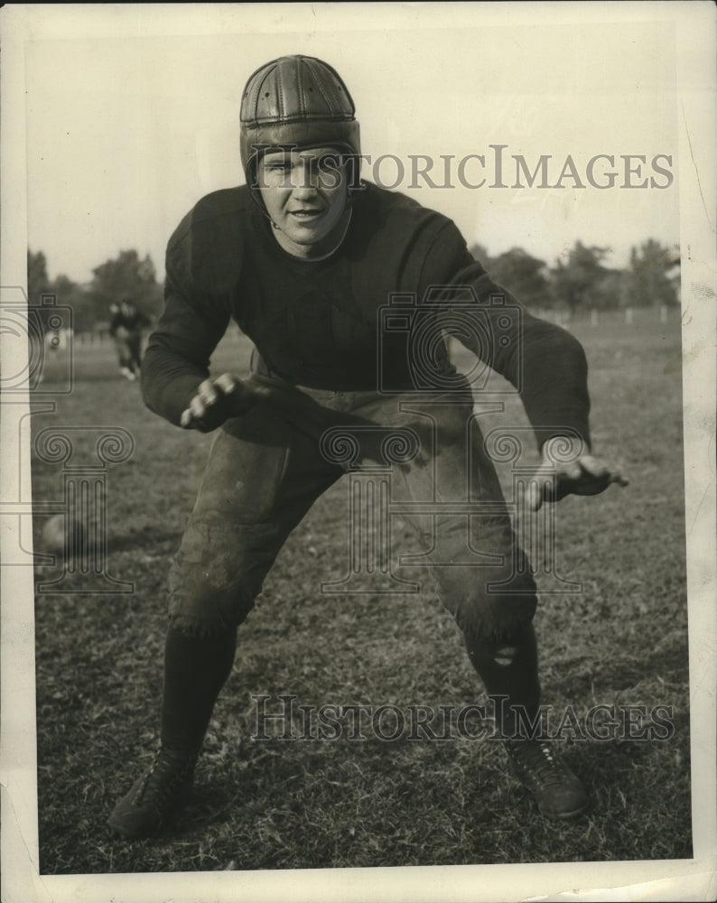 1929 Press Photo Red Woodworth, guard, Northwestern University football - Historic Images