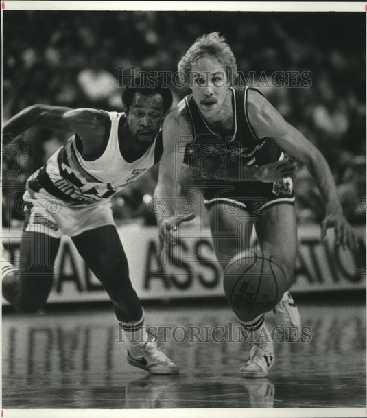 1982 Press Photo Dallas Mavericks guard Brad Davis - nes52139- Historic Images