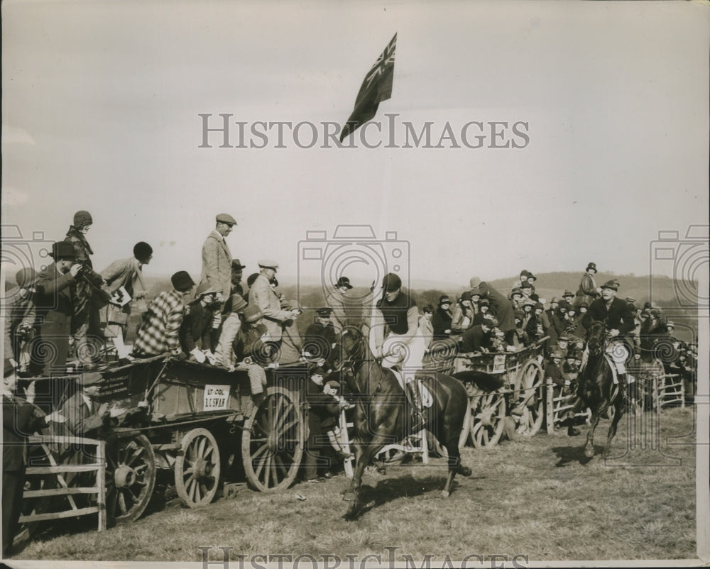 1928 Press Photo Prince of Wales finishes second in Duchess of Rutland Cup - Historic Images