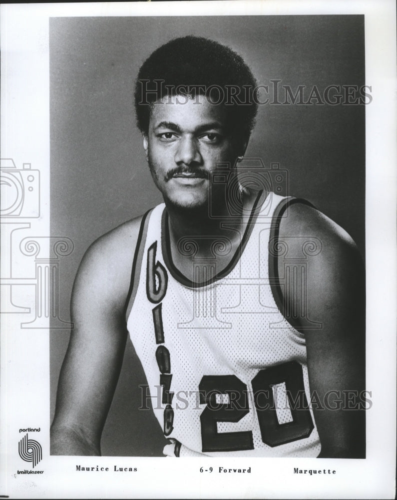 1977 Press Photo Maurice Lucas, forward, Portland Trail Blazers - nes52781 - Historic Images