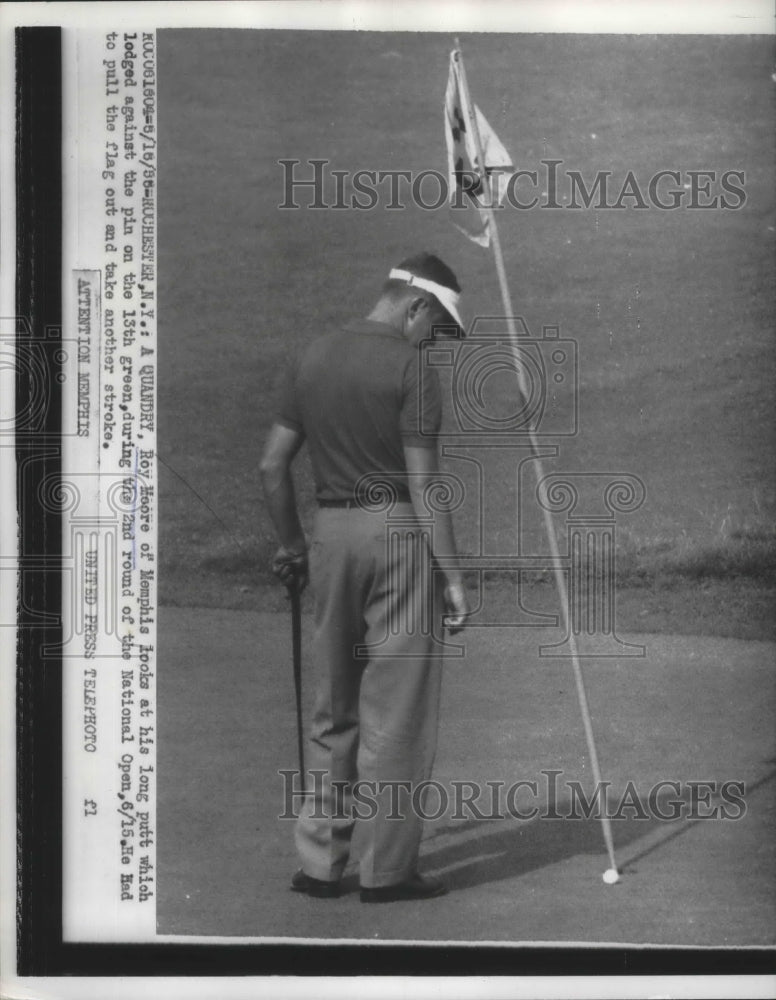 1956 Press Photo Roy Moore of Memphis during 2nd round of National Open - Historic Images