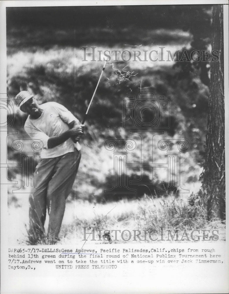 1954 Press Photo Gene Andrews at National Public Links golf in Dallas Texas- Historic Images