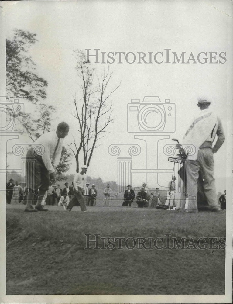 1933 Press Photo Max Marston at National Amateur golf in Cinncinati Ohio - Historic Images