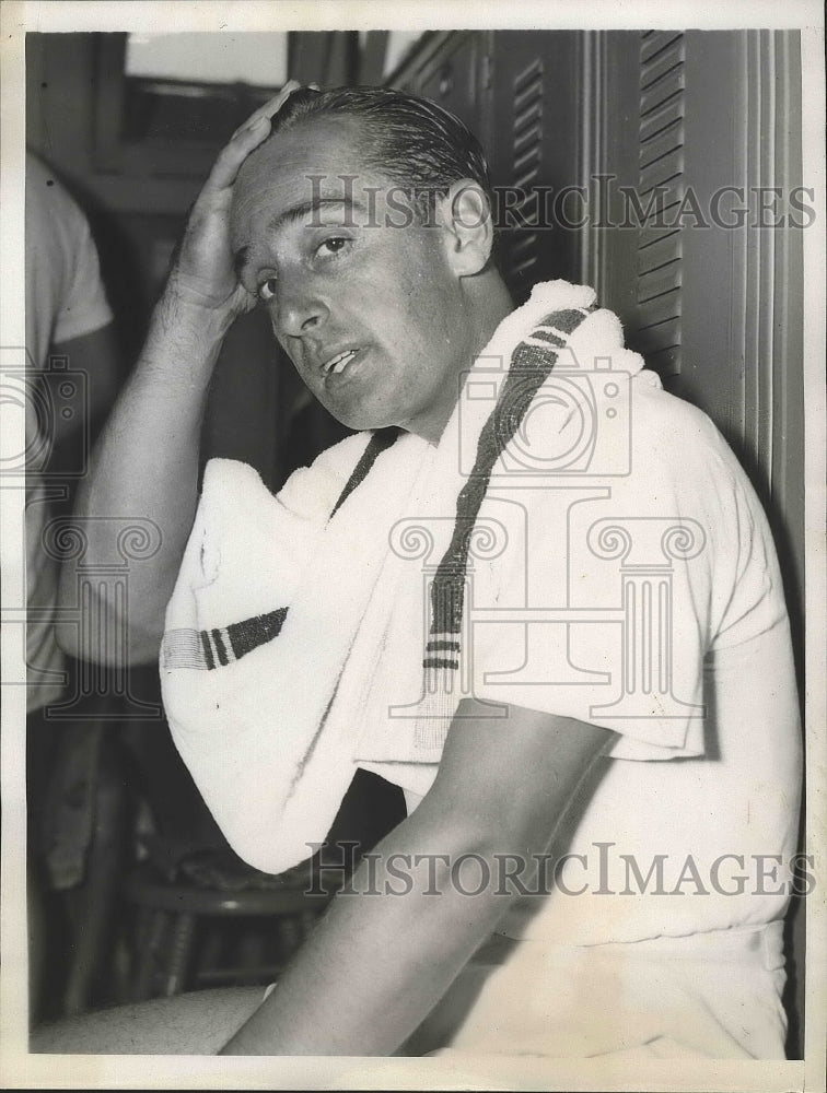 1938 Press Photo Australian tennis star Adrian Quist at Pacific Southwest champ. - Historic Images