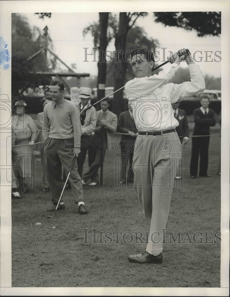 1940 Press Photo Patrick Abbott, John P Burke National Amateur golf in NY - Historic Images