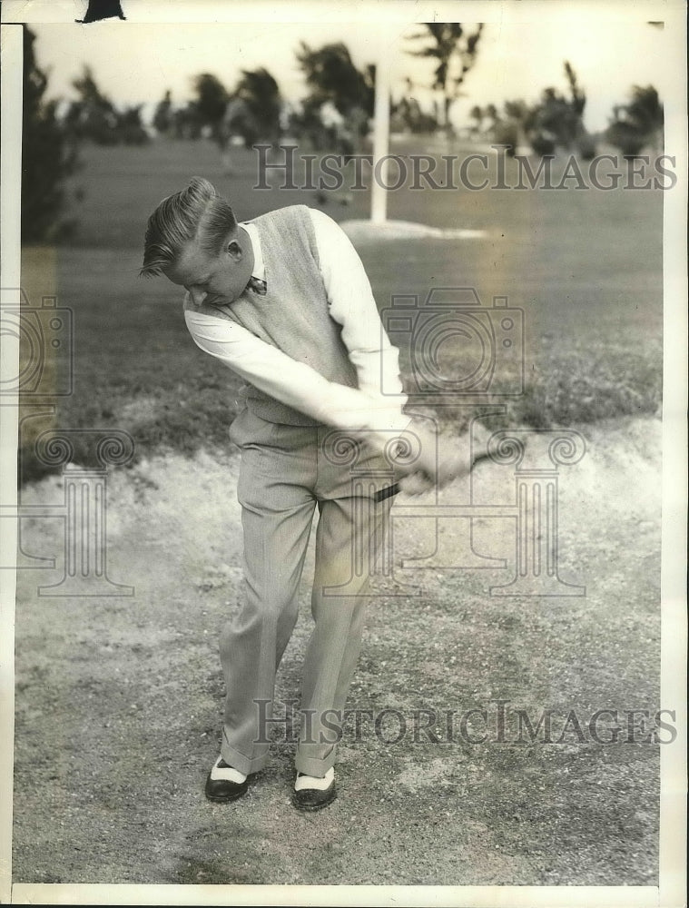 1937 Press Photo Willie Klein defends title at Miami Open in Florida - nes53633- Historic Images