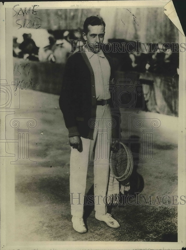 1922 Press Photo Henry Cochet French tennis player for Davis Cup play - Historic Images