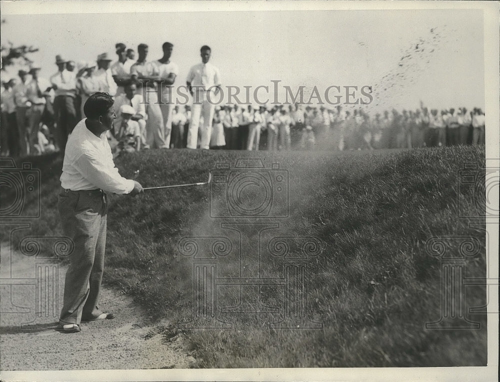 1933 Press Photo William Goggin vs Jimmy Hones National PGA golf in Milwaukee- Historic Images