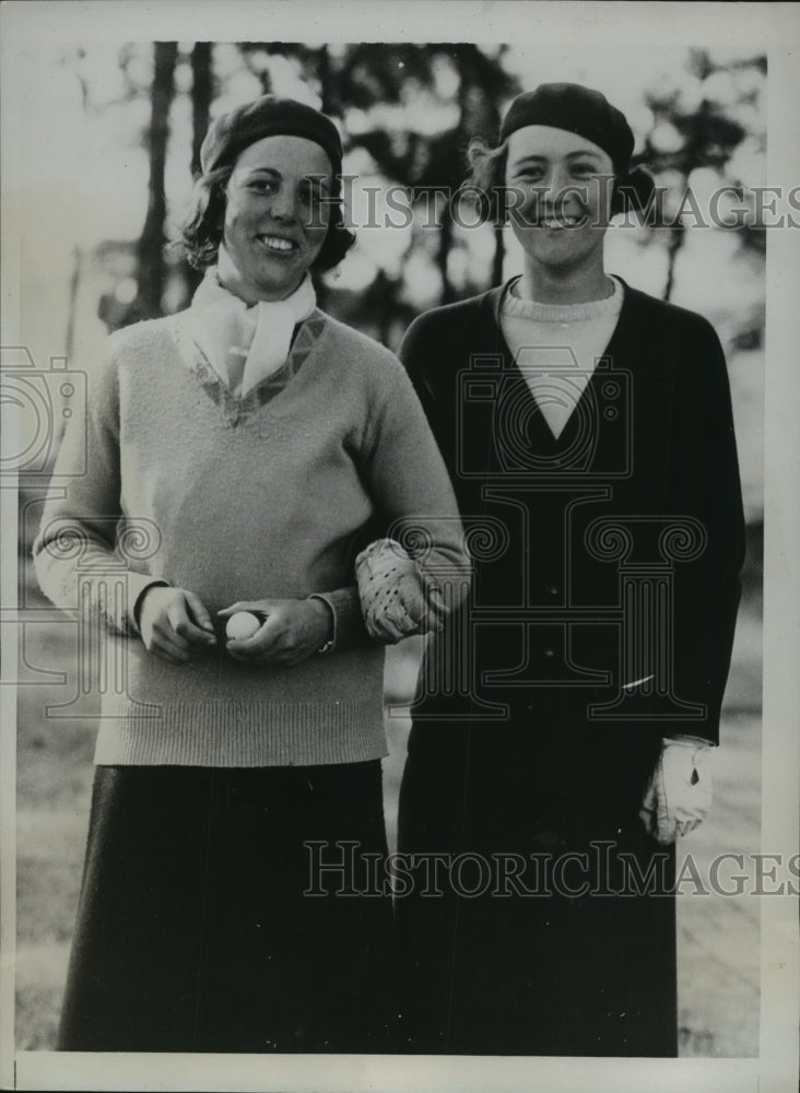 1934 Press Photo Charlotte Glutting Defeats Deborah Verry in North &amp; South Champ - Historic Images