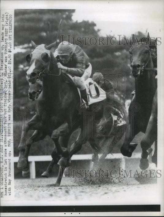 Press Photo "Wendy Star" with Robert L Stevenson Up Leads Way But Finished 3rd- Historic Images