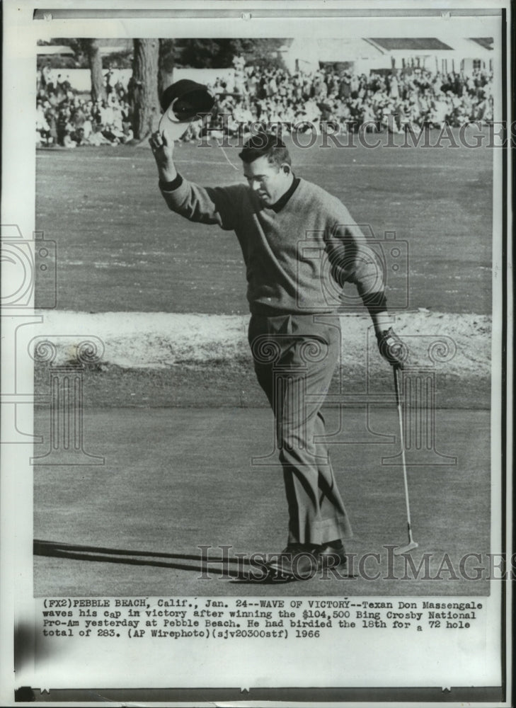 1966 Press Photo Don Masengale wins Bong Crosby National golf at Pebble Beach- Historic Images