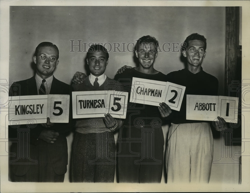 1938 Press Photo Semi-Finalists in 38 Amateur Golf Tourney - nes54737 - Historic Images