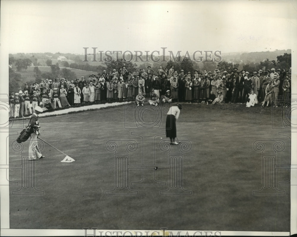 1934 Press Photo Virginia Van Wie in Women&#39;s National golf championship - Historic Images