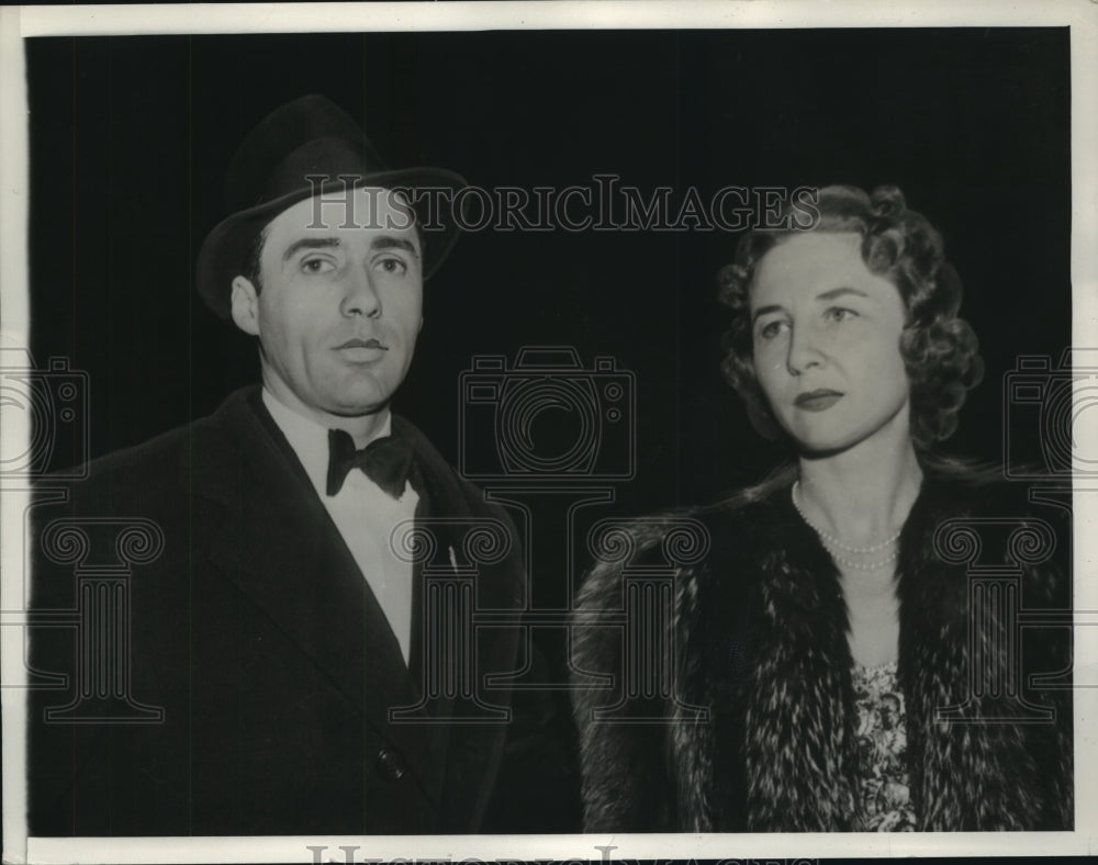 1940 Press Photo Aidan Roark,wife Helen Wills at premier of the Grapes of Wrath- Historic Images