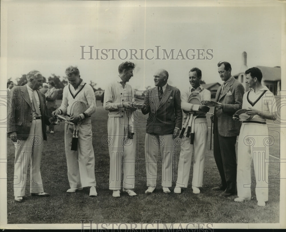 1936 Press Photo Donald Budge and Gene Mako win Doubles Match at PInehurst- Historic Images