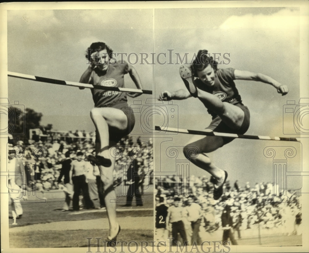 Press Photo The Magic Eye Catches Annette Rogers as She Tops the Bar for Win - Historic Images