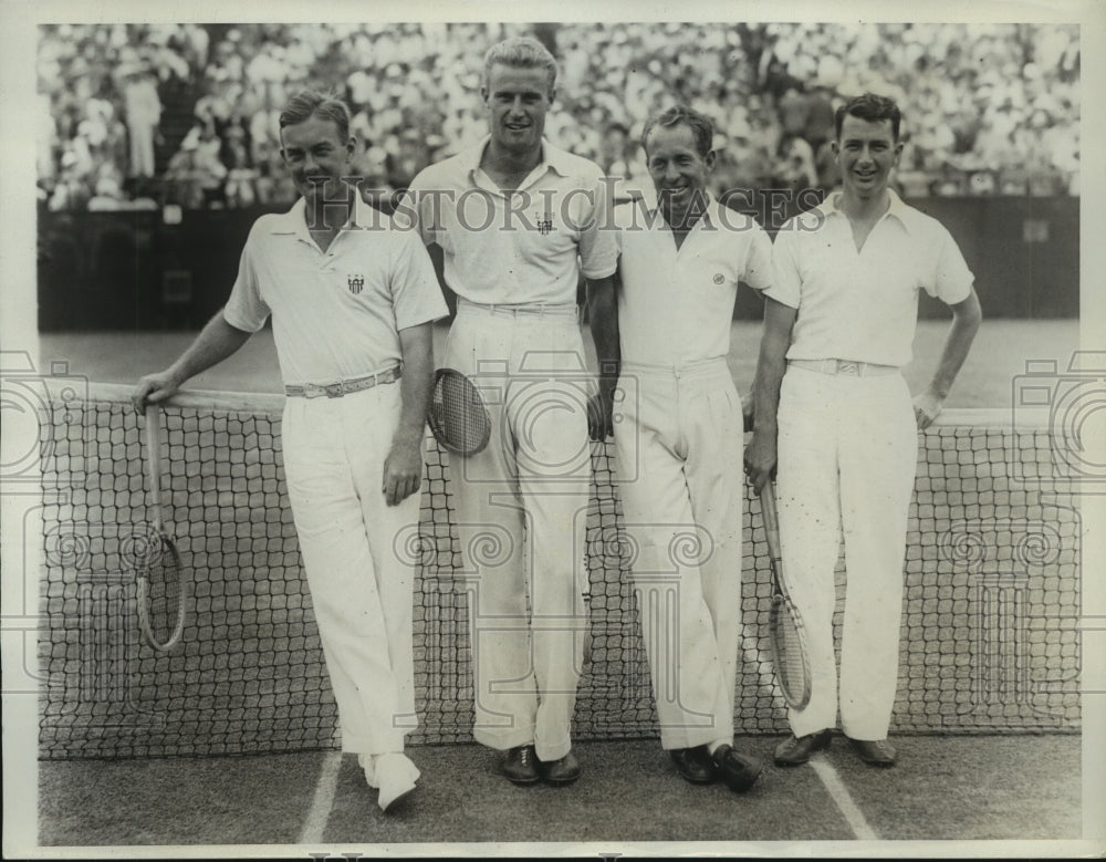 1934 Press Photo George M. Lott &amp; Lester Stoefen retained their tennis titles- Historic Images